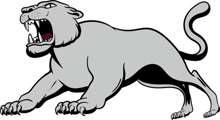 Black Panther Vector Illustration Mascot Cartoon