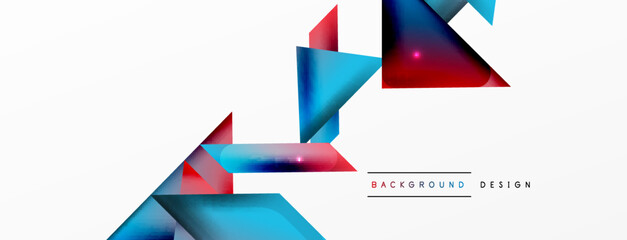 Abstract background. Simple color geometric shapes composition with 3d effect, lights and shadows. Vector Illustration For Wallpaper, Banner, Background, Card, Book Illustration, landing page