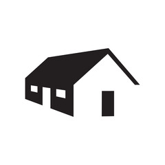 Home vintage icon illustration. Old classic house perspective logo. Real estate symbol