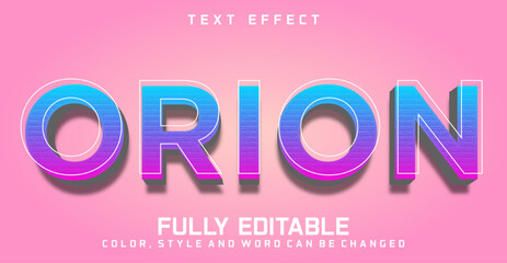 Orion text editable style effect, texture style concept
