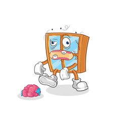 window zombie character.mascot vector