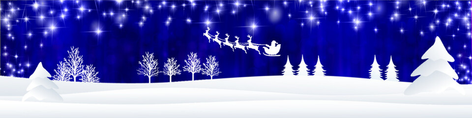 雪　クリスマス　サンタ　背景