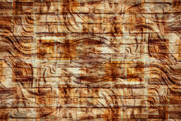 vintage color tone old wall brick black and  brown  texture background vintage  style
