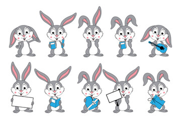 cute rabbit animal cartoon illustration