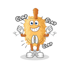 feather duster applause illustration. character vector