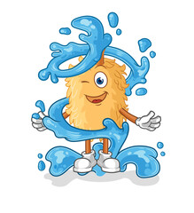 feather duster fresh with water mascot. cartoon vector