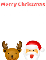 サンタとトナカイのクリスマス背景