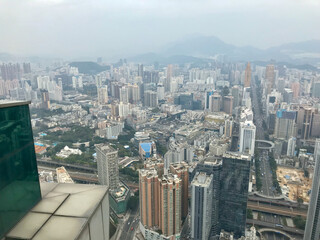 Fototapeta na wymiar Shenzhen, China, November 2016 - A view of a city