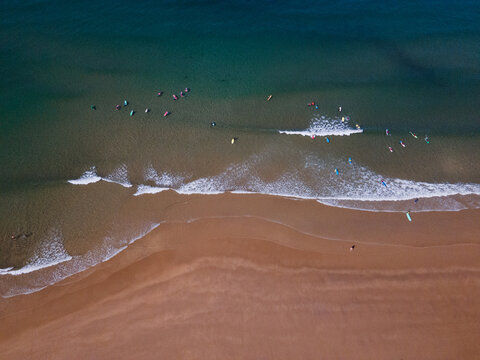 Drone View Surf Lineup, Arrifana, Portugal 