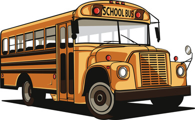 school bus design vector illustration  - obrazy, fototapety, plakaty