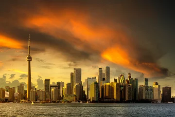 Rolgordijnen Toronto skyline at sunset, Canada © Sergii Figurnyi