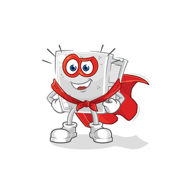 concrete brick heroes vector. cartoon character