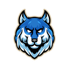 Wolf head sport mascot logo design