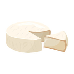 Vector illustration of camembert cheese.