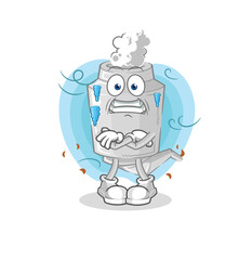 exhaust cold illustration. character vector
