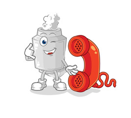 exhaust call mascot. cartoon vector