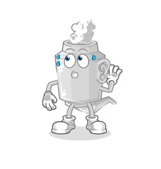 exhaust eavesdropping vector. cartoon character
