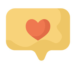 speech bubble with a heart