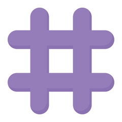 purple hashtag icon