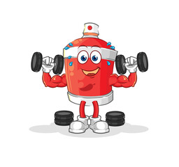 chili spray weight training illustration. character vector