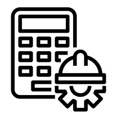 Icon Calculator With Style Outline
