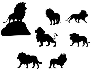set of animals silhouettes