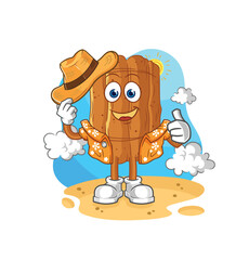 cinnamon go on vacation. cartoon mascot vector