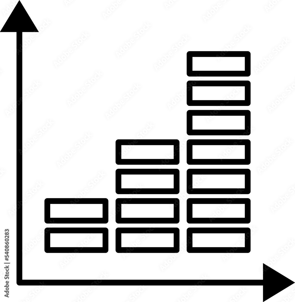 Poster infographics increase outline flat icon. single high quality outline logo symbol for web design mobi