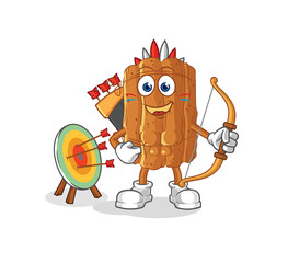 cinnamon native american tribe. cartoon mascot vector