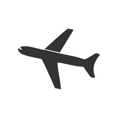 Minimalist and simple airplane vector logo. Flat aircraft web icon