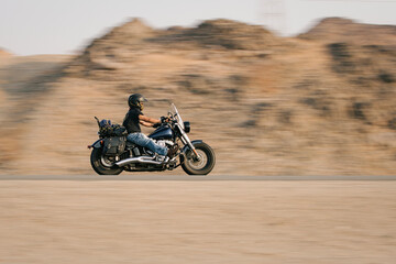 Obraz na płótnie Canvas motocross rider on a motorcycle