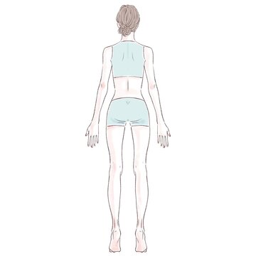 recommend clip art: 女性の全身イラスト素材（背面）