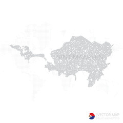 Sint Maarten grey map isolated on white background with abstract mesh line and point scales. Vector illustration eps 10