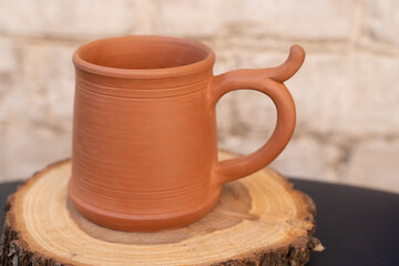 Ceramics, a ceramic product made with their own hands, made on a potter's wheel, jug, mug, clay, ornament.