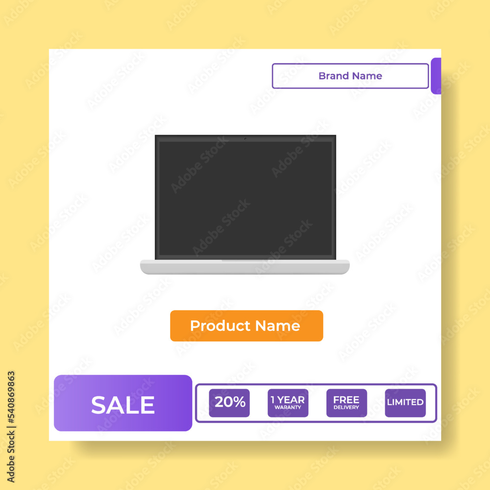 Wall mural geometric square social media banner layout, product background backdrop display for ads commerce sa