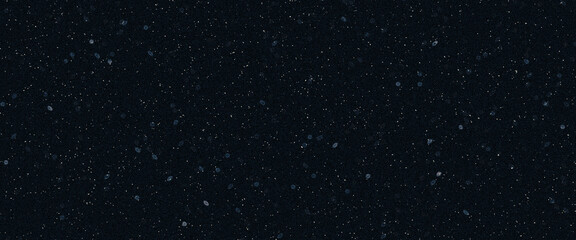 Snowfall bokeh on black background. Many snowflakes in flying in the air. Winte night snowfall and blizzard of snow at. Blur bokeh light effect creative background