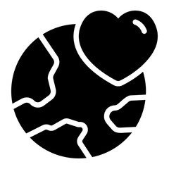 around the world glyph icon