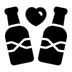 champagne glyph icon