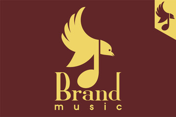 bird music logo for company