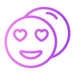 in love gradient icon