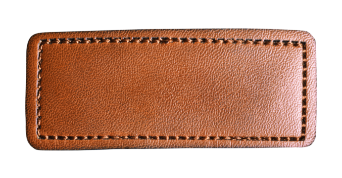 blank leather tag