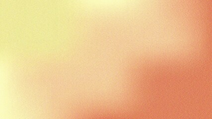 Gradient noise blurred in soft yellow orange color background, grain noise effect wallpaper