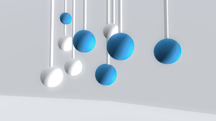 Decorative ball green and white