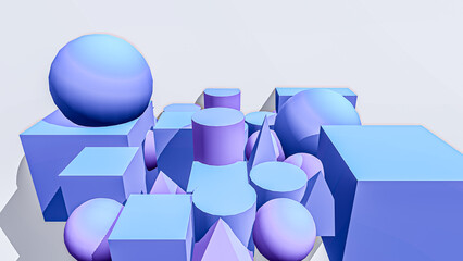 Blue 3d designs