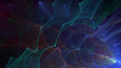3D rendering abstract colorful fractal light background