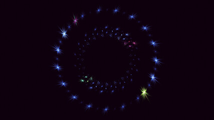 3D rendering abstract circle light background