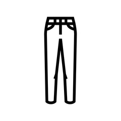 high waist pants clothes line icon vector. high waist pants clothes sign. isolated contour symbol black illustration