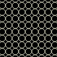 repeated plait quadrangles on black pattern vector design