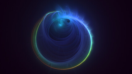 3D rendering abstract circle light background