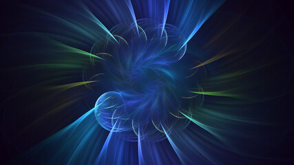3D rendering abstract colorful fractal light background